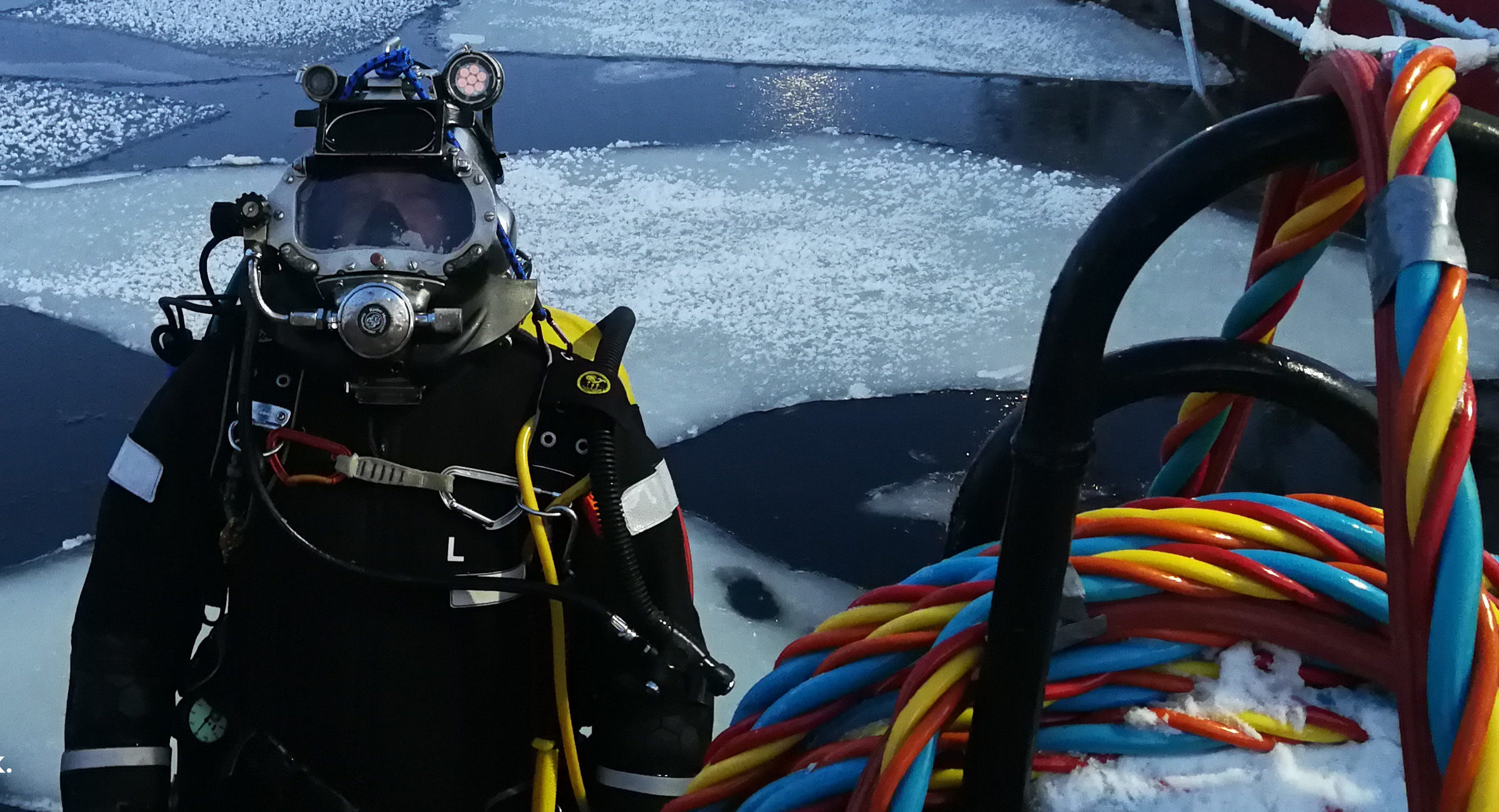 Techno Dive - diving vessel for subsea operations - ice water
